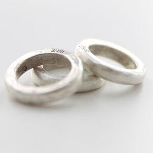 3 rings Our new signature sterling unisex GRIT rustic rings